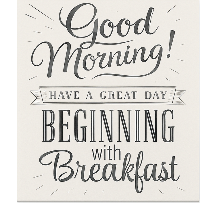 Dober jutranji zajtrk rolo zavesa za jedilnico - TenStickers
