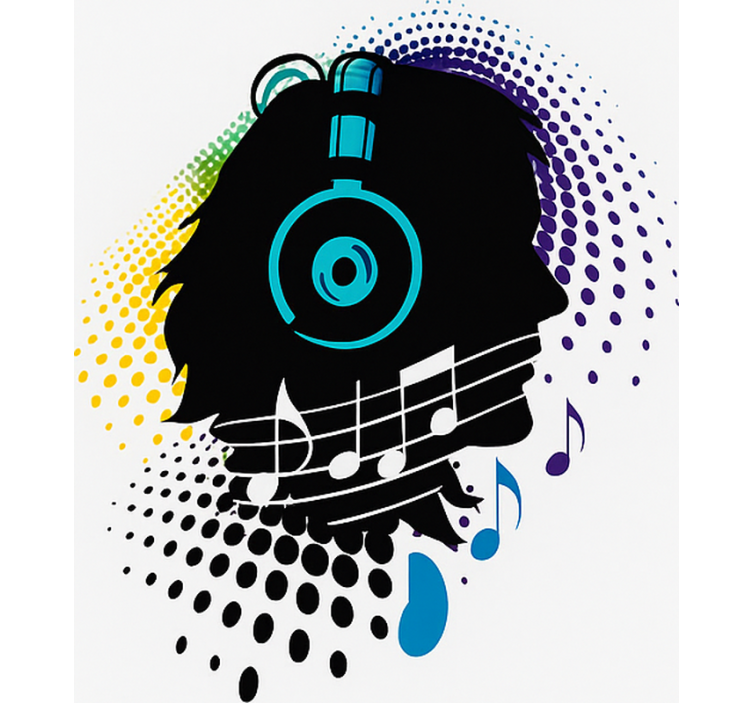 Glasbena glava rolo zavesa za najstnika - TenStickers