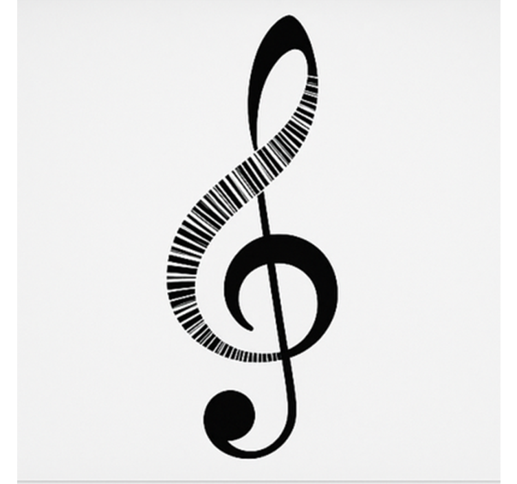 Glasbena nota rolo zavesa za najstnika - TenStickers
