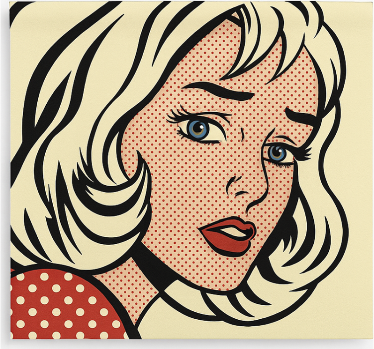 Pop art girl rolo zavesa za najstnika - TenStickers