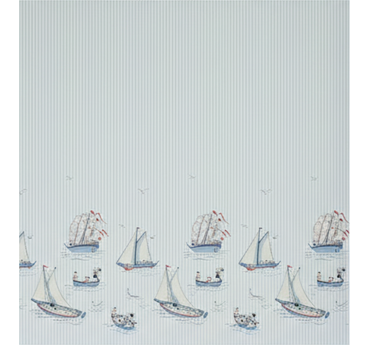 Ocean blue sailing ships skandinavska senčila - TenStickers