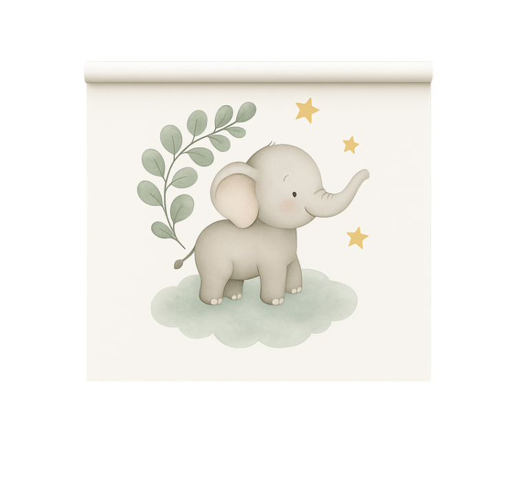 Customisable cloud baby elephant skandinavsko senčilo - TenStickers