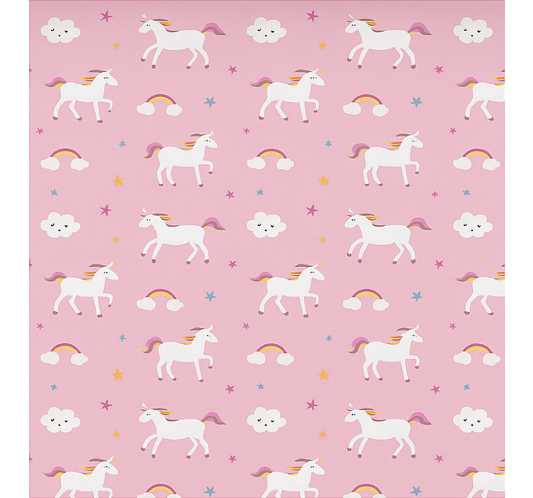 Pink dancing unicorns skandinavsko senčilo - TenStickers