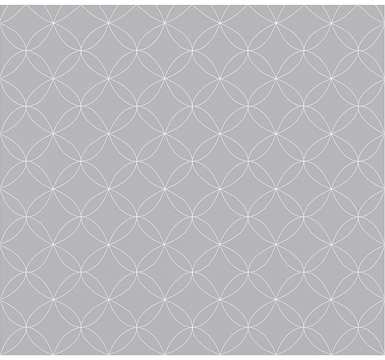 Grey geometric abstract florals skandinavsko senčilo - TenStickers