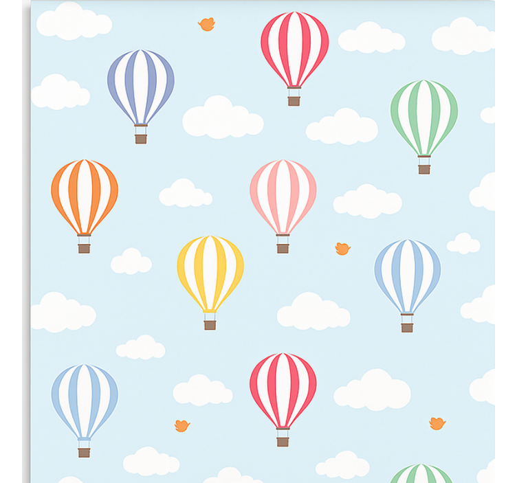 Pastel colour balloon ride skandinavsko senčilo - TenStickers