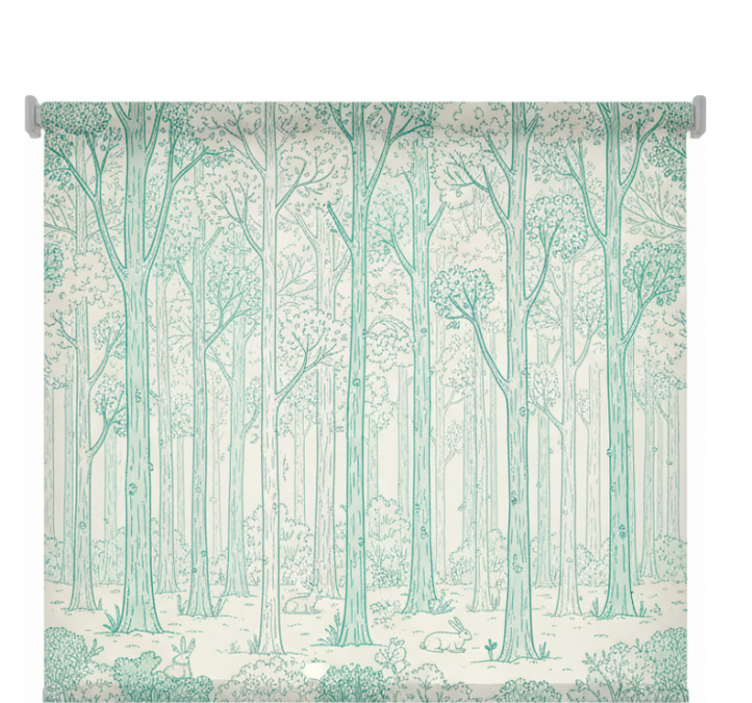 Mint woodland sketch gred rolo senčilo - TenStickers
