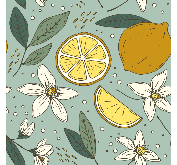 Rolo zavesa za kuhinjo barviti limonin vzorec - TenStickers