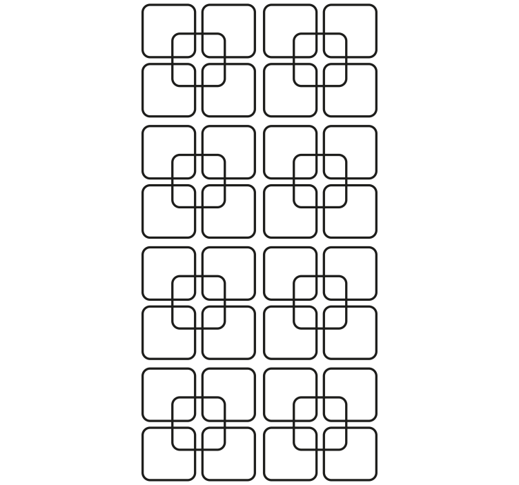 Rolo zavesa za kuhinjo črni kvadrati urbani vzorec - TenStickers