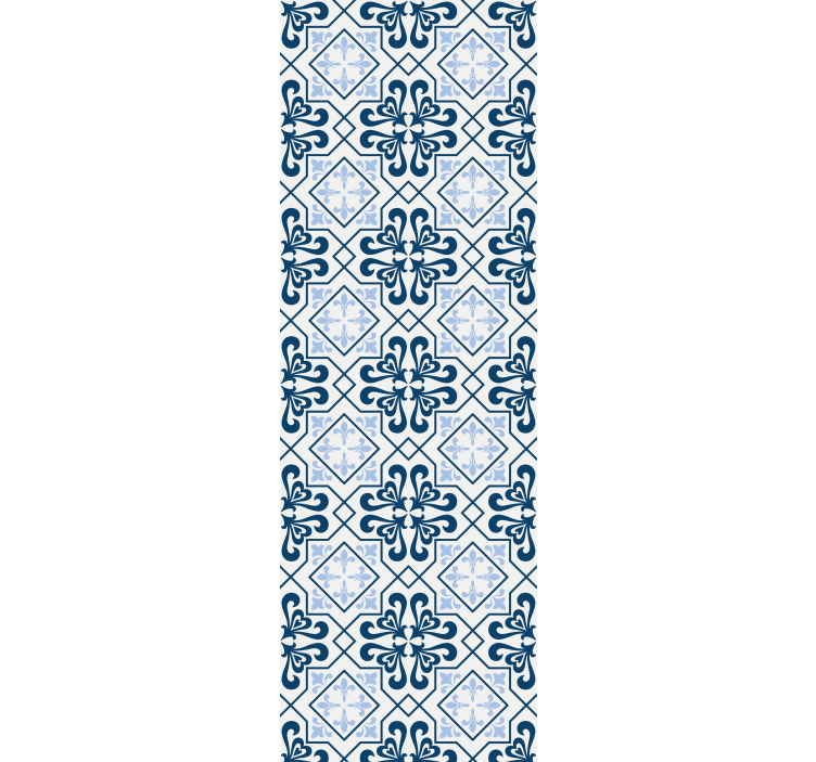 Typical blue portuguese tile rolo zavesa za kuhinjo - TenStickers