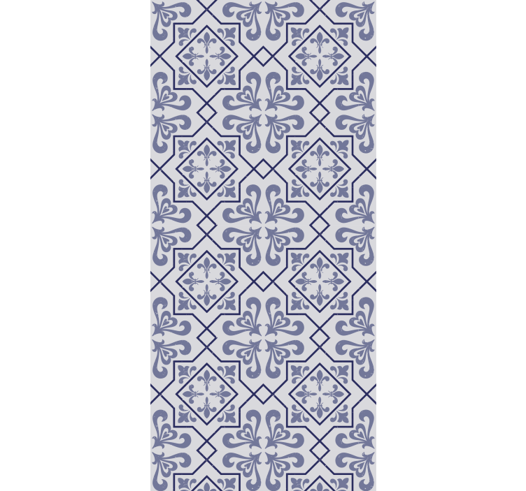 Blue octagon portuguese tile rolo zavesa za kuhinjo - TenStickers