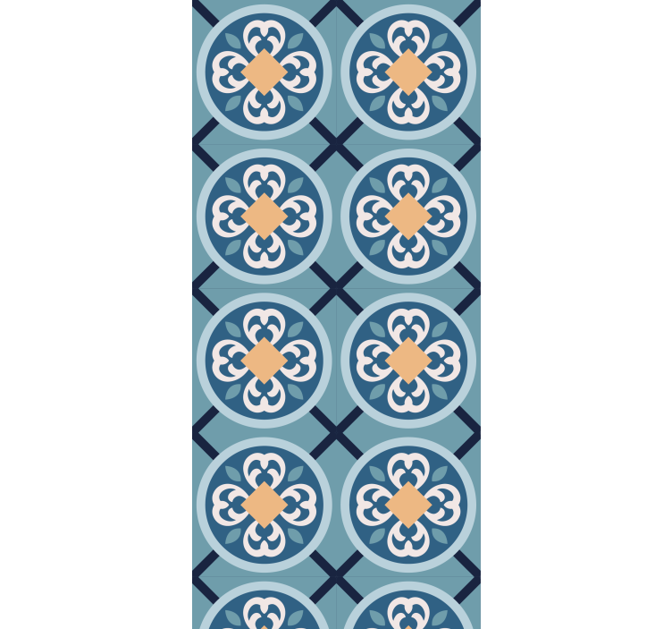 Sea-blue portuguese tile rolo zavesa za kuhinjo - TenStickers