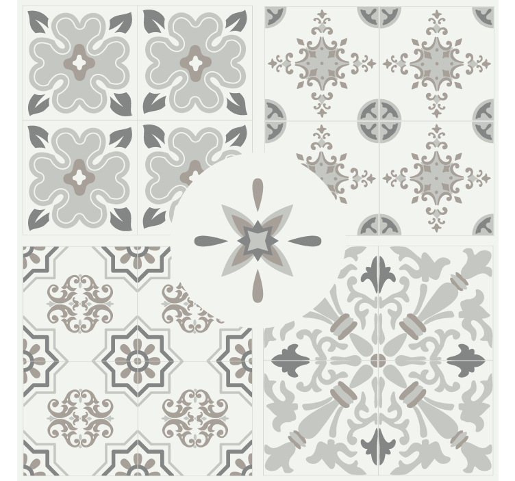 Grey mosaic tiles rolo zavesa za kuhinjo - TenStickers