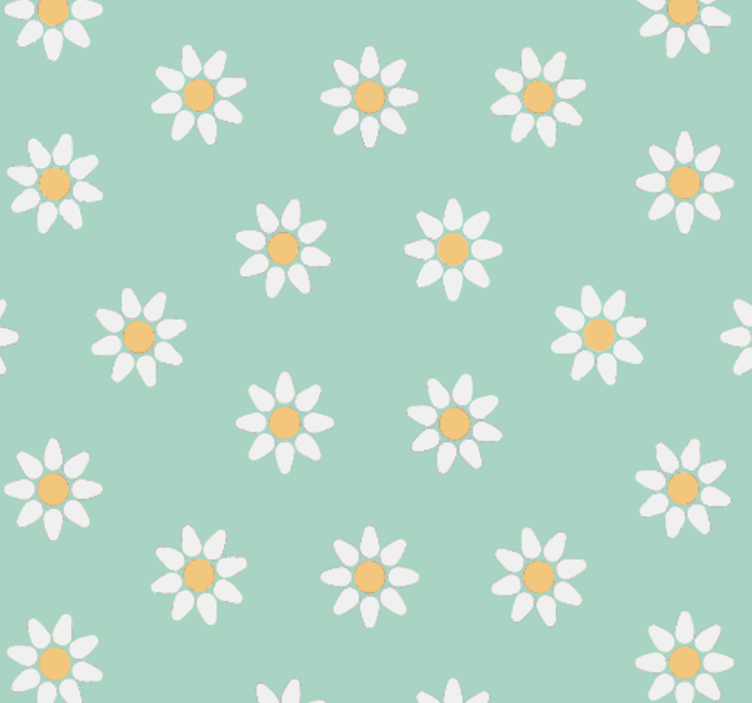 Green floral pattern otroška rolo senčila - TenStickers