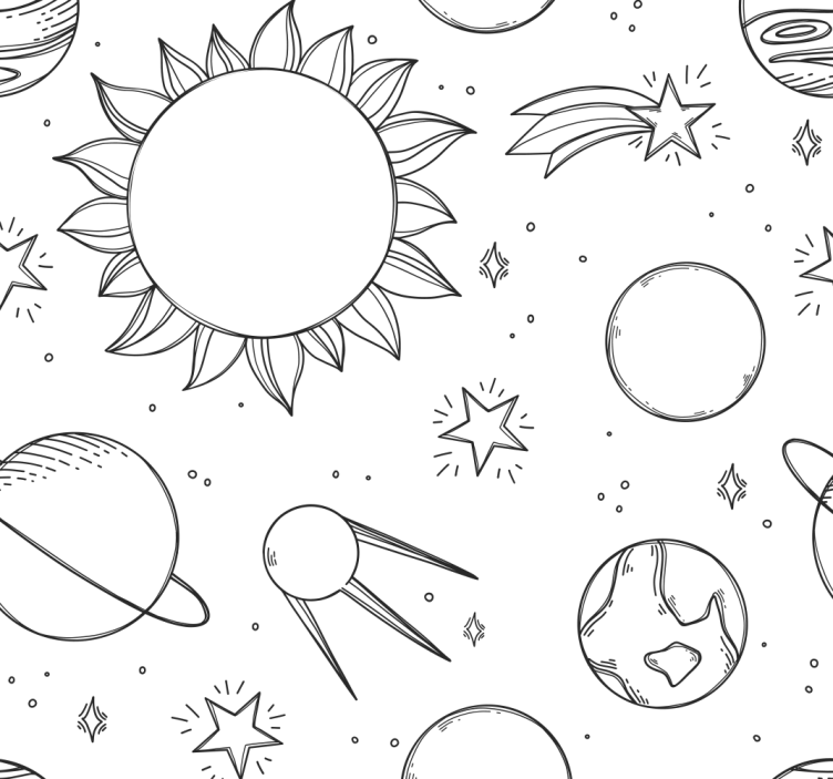 Space doodle otroška rolo senčila - TenStickers