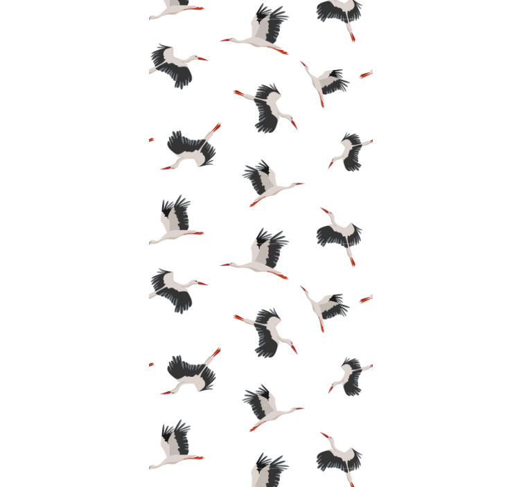 Flying storks pattern otroška rolo senčila - TenStickers