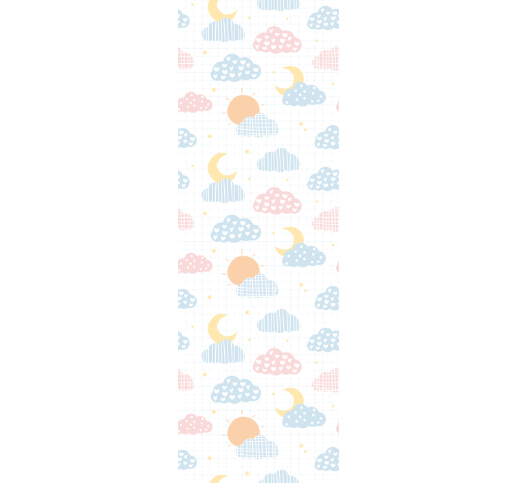 Cute cloudy patterns otroška rolo senčila - TenStickers