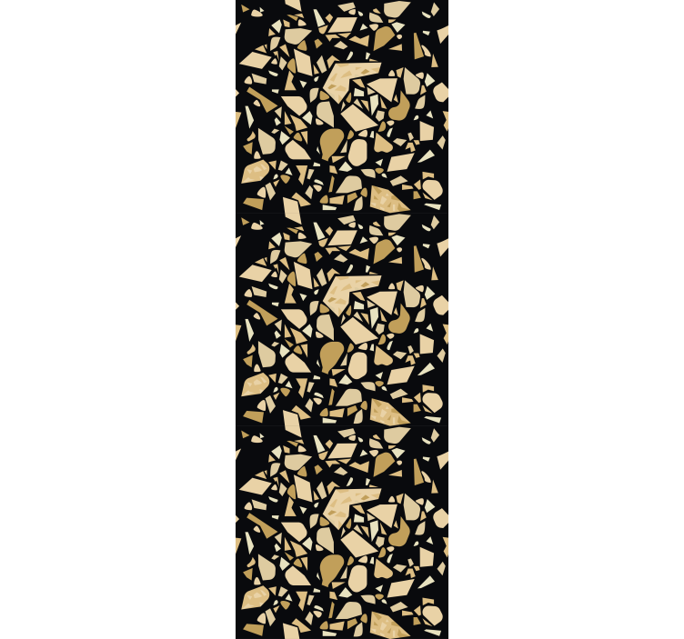 Terrazzo style black gold rolo zavese za pisarno - TenStickers