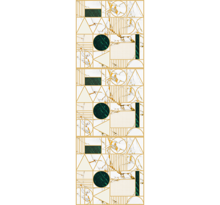 White marble geometric rolo zavese za pisarno - TenStickers