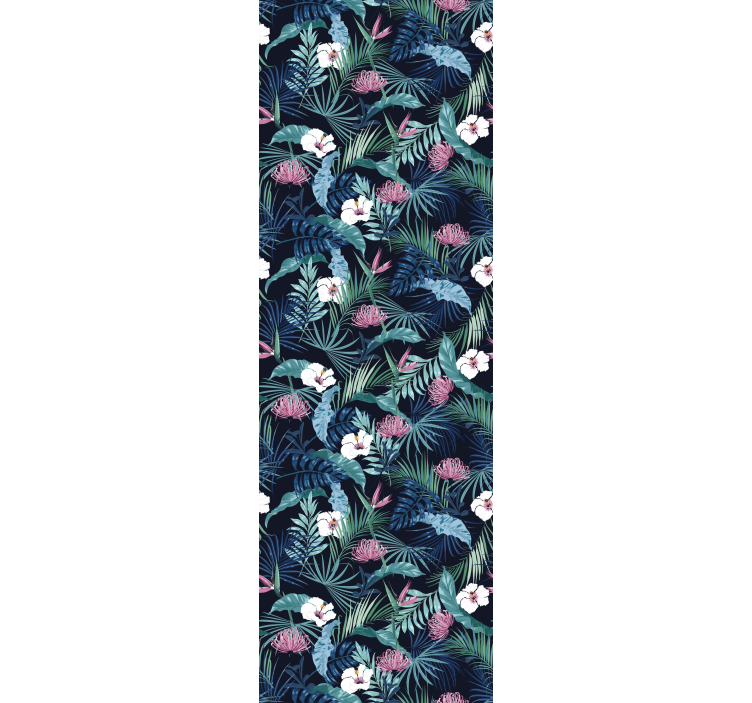 Rolo zavesa za pisarno eksotične rastline na listih - TenStickers