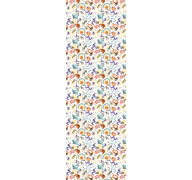 Rolo zavesa za pisarno organski ravni abstraktni vzorec - TenStickers