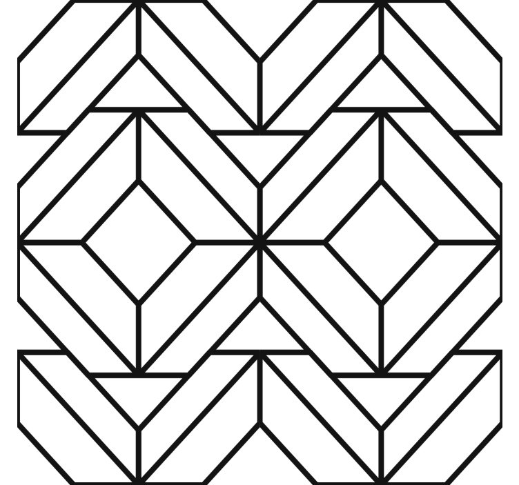 Sodobni senčilo črno-bela geometrijska vzorčna - TenStickers