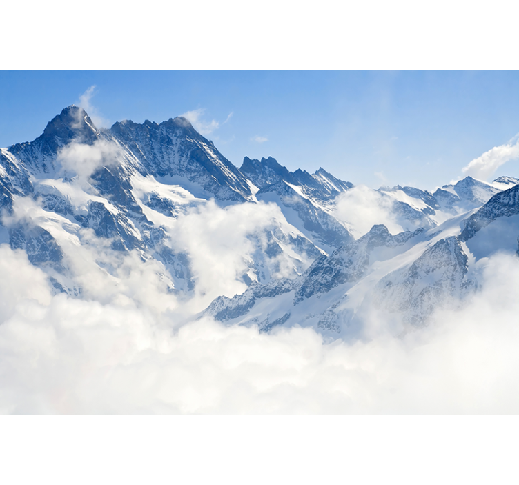Bela rolo zavesa alpska pokrajina - TenStickers