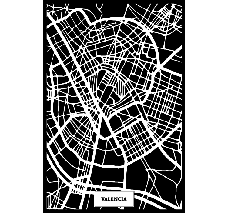 Rolo zavesa za dnevno sobo topografska mapa valencia - TenStickers