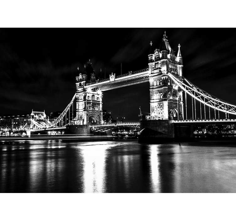 črni roloji noč londonskega mostu - TenStickers