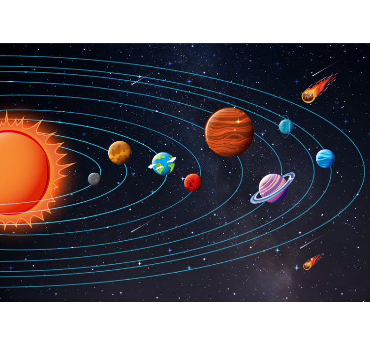 črni roloji animacija vesolja za otroke - TenStickers
