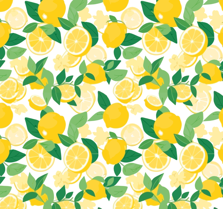 Rumeni roloji vzorec limoninih rezin - TenStickers