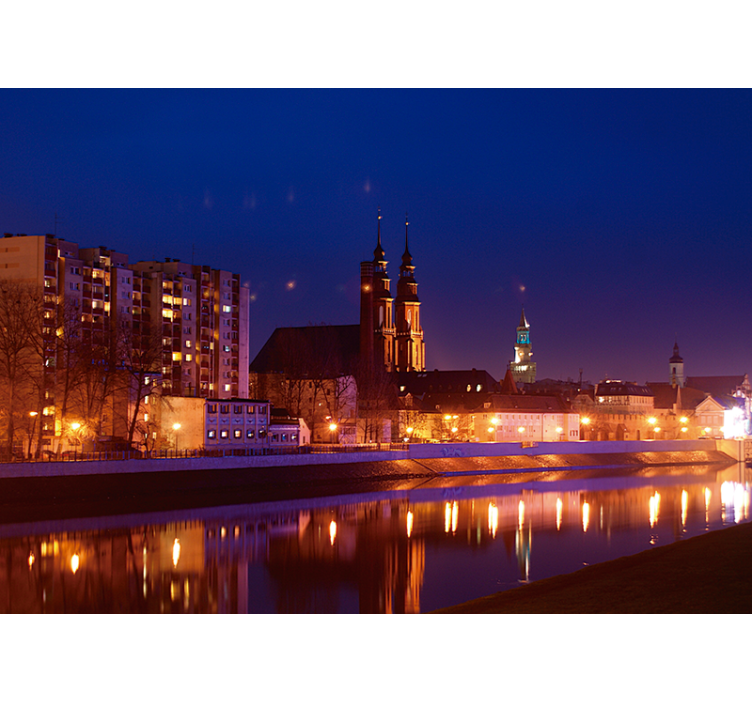 Modri senčniki za okna opole po sončnem zahodu - TenStickers