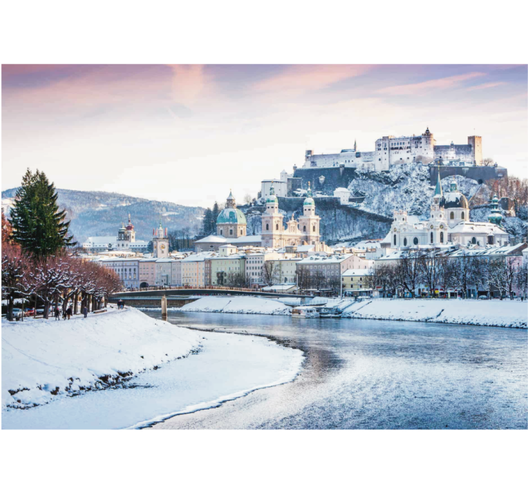Rolo zavesa za dnevno sobo salzburg zima - TenStickers