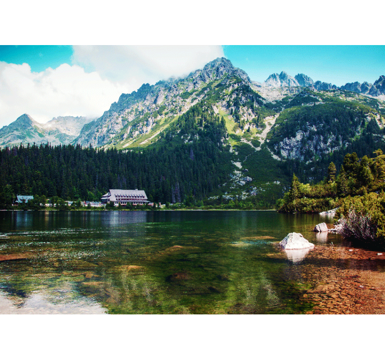 Rolo zavesa za dnevno sobo poljski tatri jezero - TenStickers