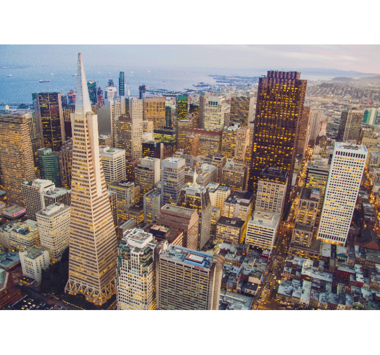 Rolo zavesa za dnevno sobo san franciscoški nebotičniki - TenStickers