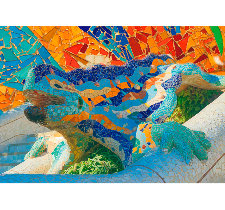 Rolo zavesa za dnevno sobo fotomural barcelona park güell - TenStickers
