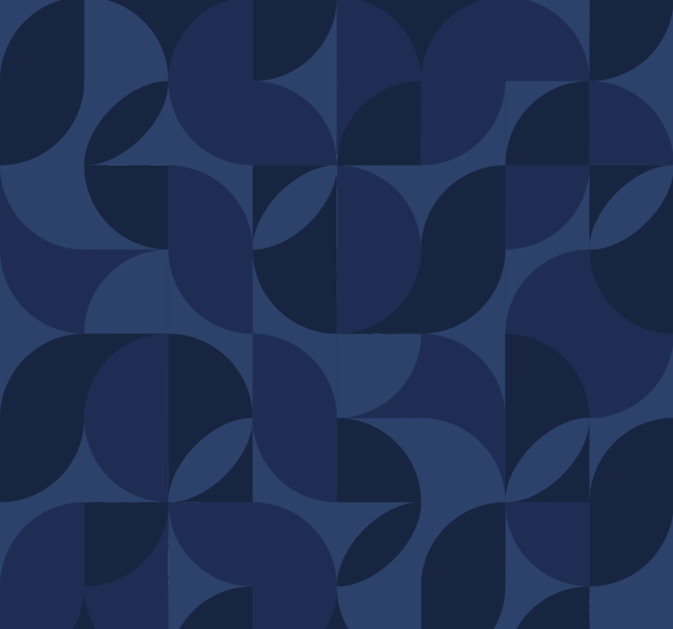 Modri senčniki za okna retro geometrijski - TenStickers