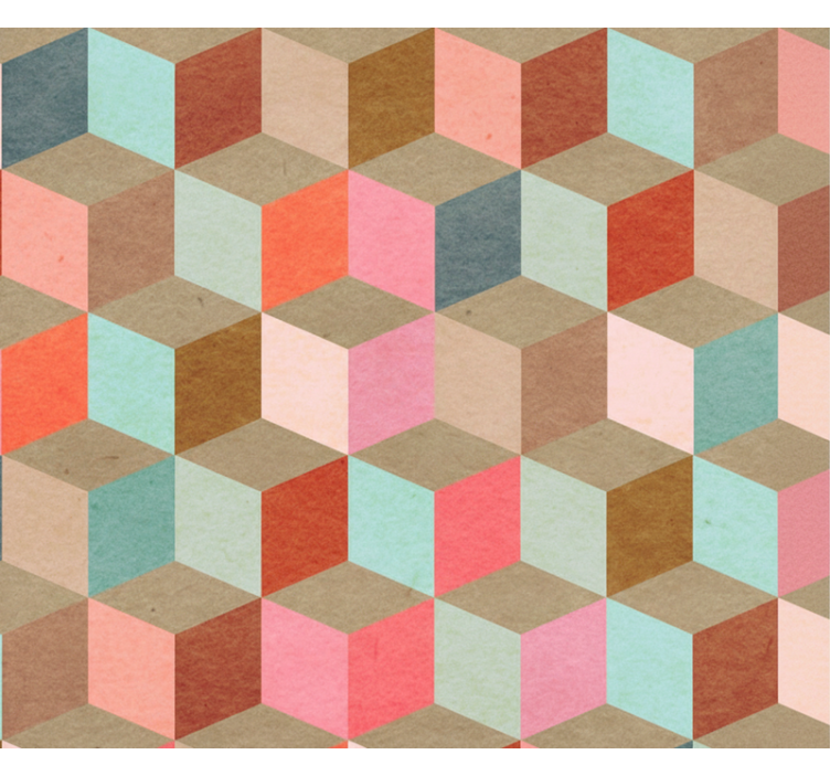 Sodobni senčilo pastelni geometrijski kraft vzorec - TenStickers