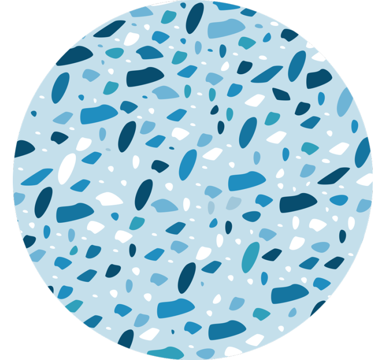 Modri senčniki za okna z teksturo terazzo - TenStickers