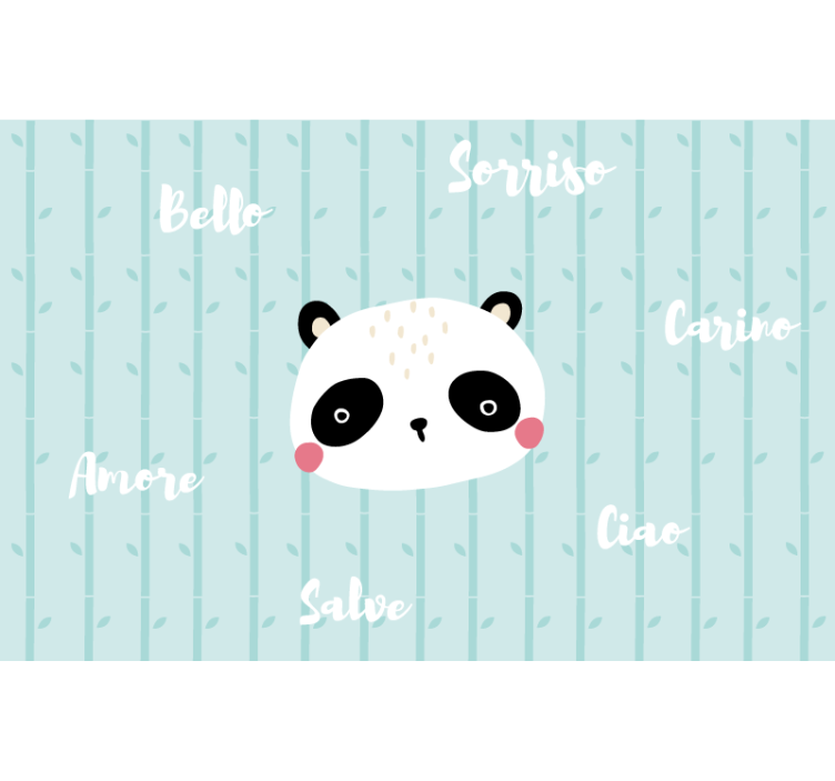 Modri senčniki za okna panda v oblakih - TenStickers