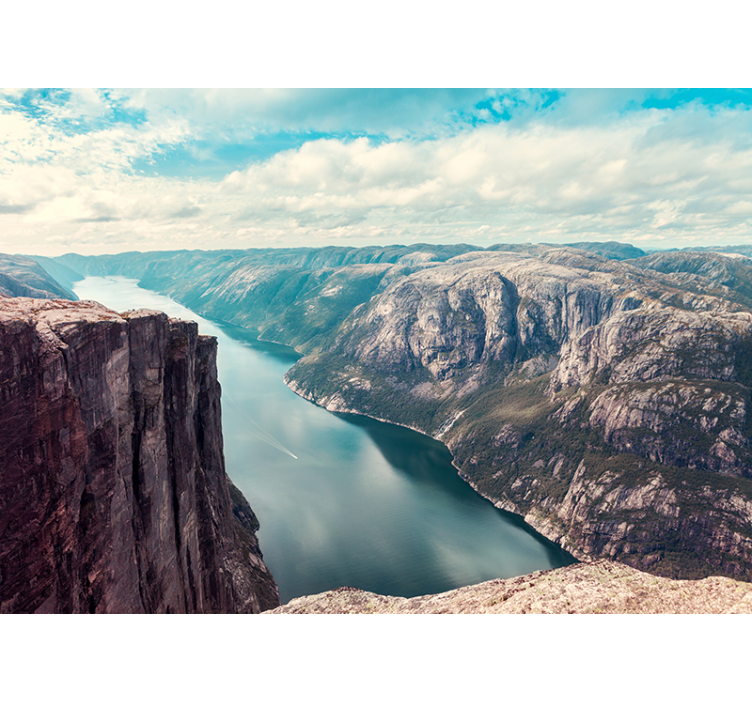 Rolo zavesa za dnevno sobo norveški fjordi - TenStickers