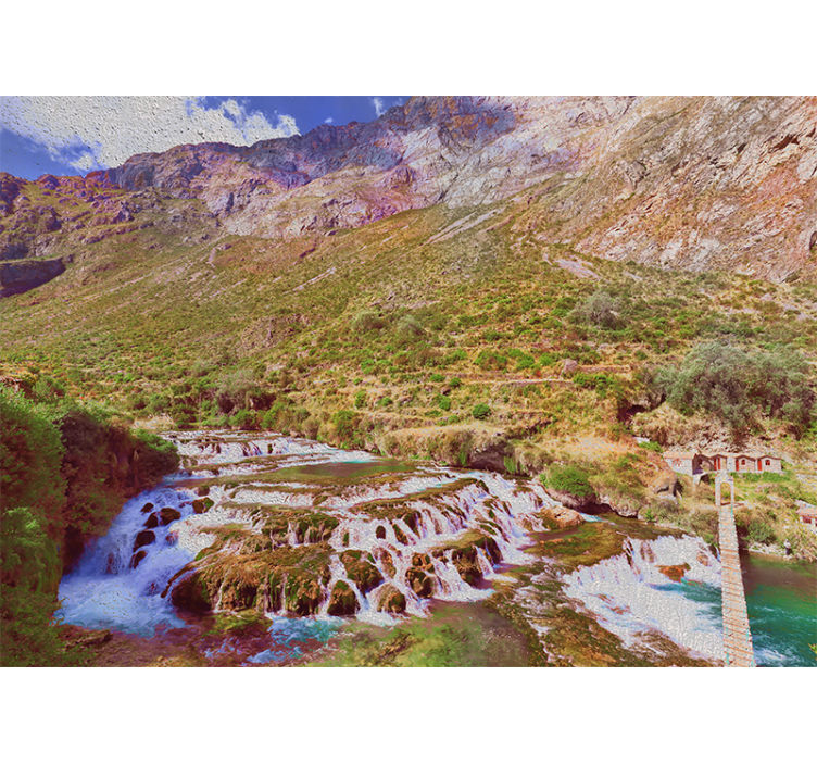 Rolo zavesa za dnevno sobo huancaya slapovi - TenStickers
