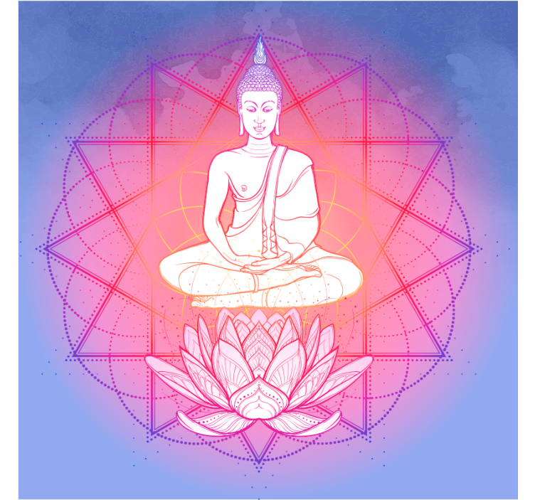 Rolo zavesa za dnevno sobo mandala meditacija buddhe - TenStickers