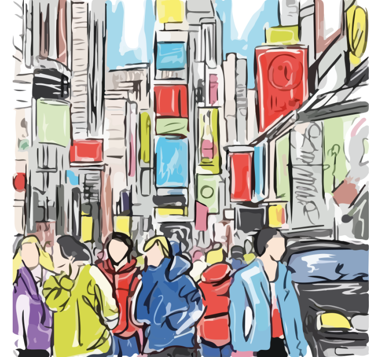 Rolo zavesa za dnevno sobo moderna osebnost new yorka - TenStickers