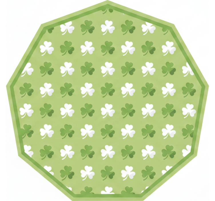 Zeleno rolo zaveso z zeleno-belimi deteljicami - TenStickers
