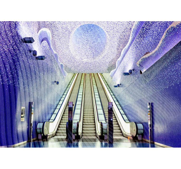 Rolo zavesa za dnevno sobo postaja metro v neaplju - TenStickers