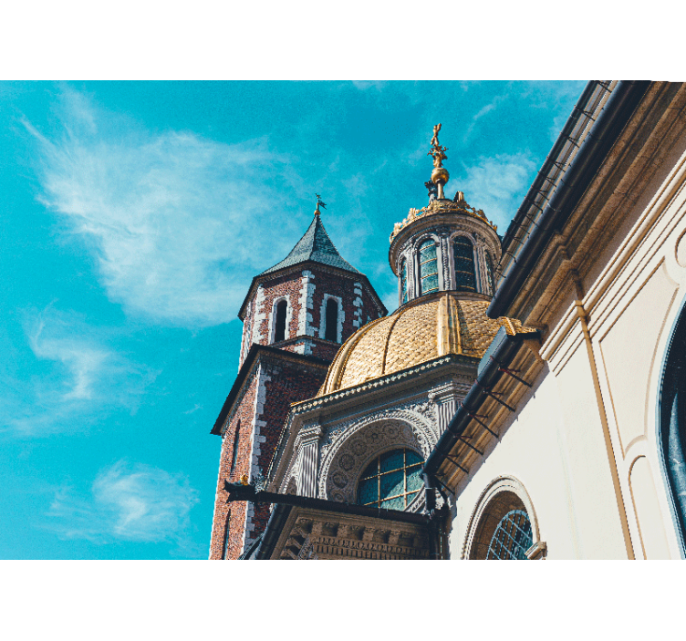 Rolo zavesa za dnevno sobo razgled na wawel - TenStickers