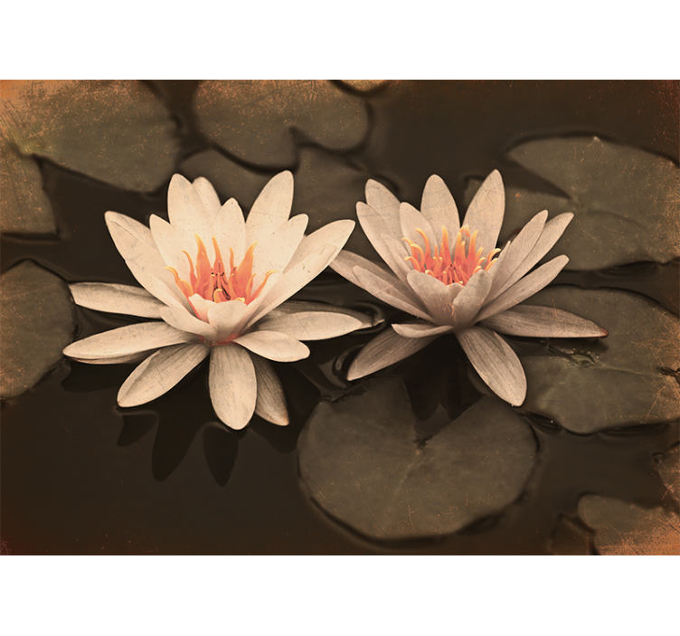 Rolo zavesa za dnevno sobo vintage lotus - TenStickers
