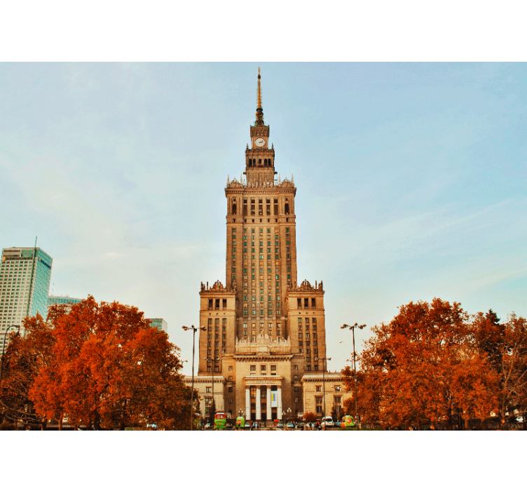 Rolo zavesa za dnevno sobo varšavski kulturni palace - TenStickers