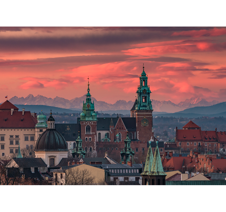 Rolo zavesa za dnevno sobo krakow s pogledom na tatre - TenStickers