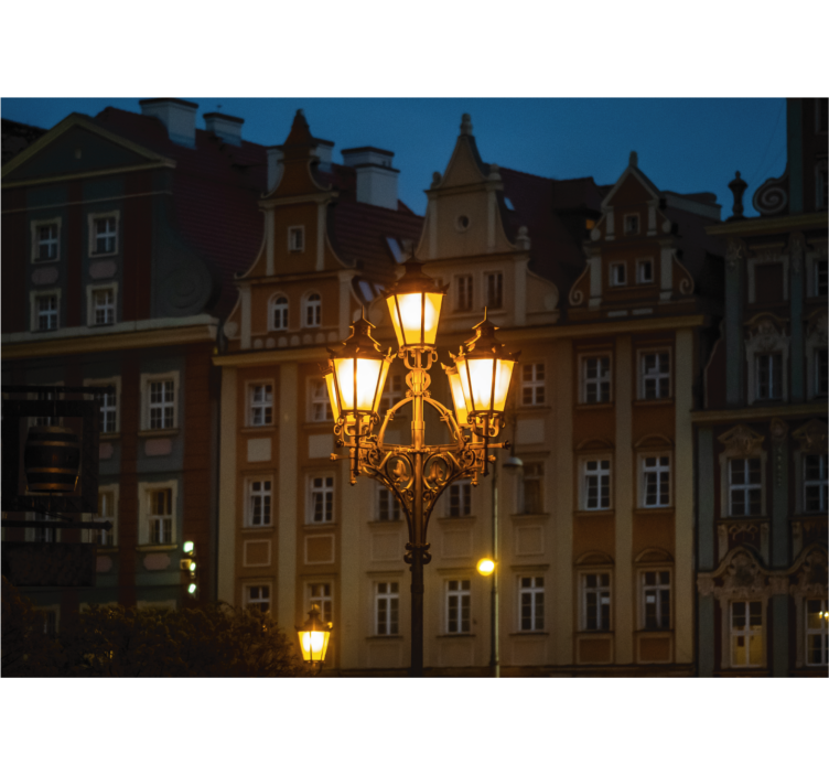 Rolo zavesa za dnevno sobo wrocław ob sončnem zahodu - TenStickers